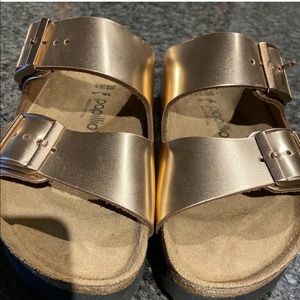 Rose Gold Birkenstock Arizona Sz 38 US 8 NWOB